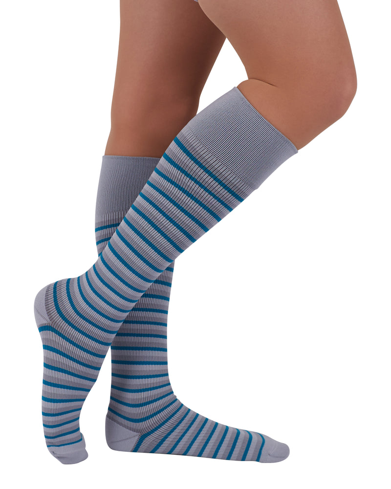Rejuva Stripe 15-20 mmHg Knee High Compression Sock
