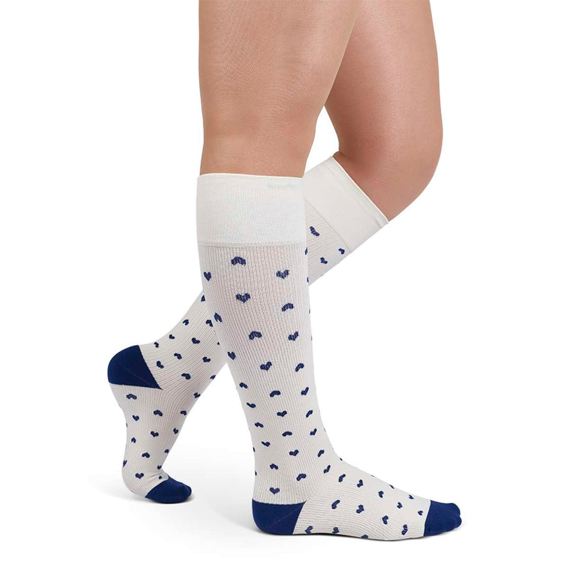 Rejuva Heart Pattern 15-20 mmHg Knee High Compression Sock