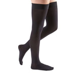 mediven comfort 15-20  mmHG thigh high w/ beaded top band closed toe compression stocking