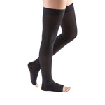 mediven comfort 15-20 mmHG thigh high w/ beaded top band open toe compression stocking
